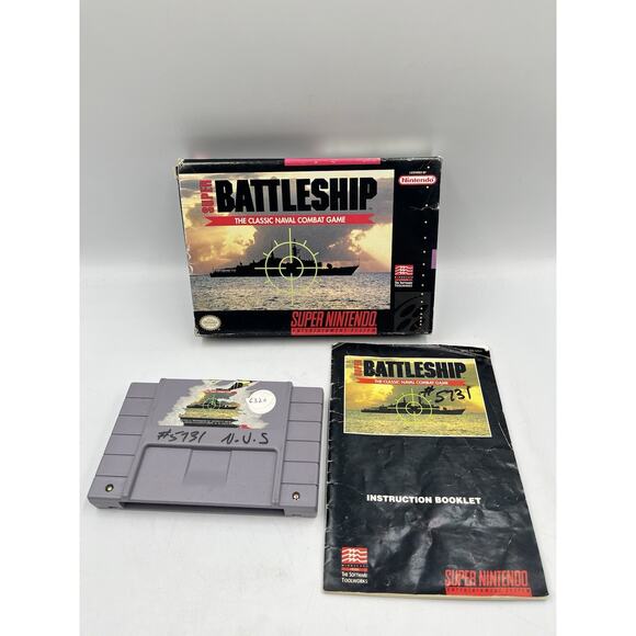 Super Battleship SNES Super Nintendo 1993 Complete CIB - Picture 1 of 15